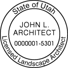  Utah Landscape Architect Seal Stamp